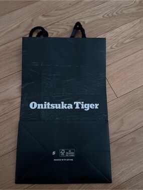 Onitsuka Tiger Black Men’s Paper Tote Bag with Logo